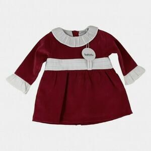 Babidu Red Wine Velvet Dress